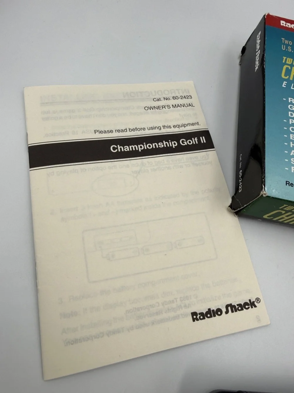 Championship Golf II Electronic Handheld Game - Radio Shack Green/Black